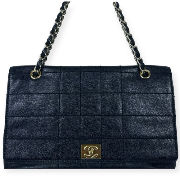 Chanel CC Chocolate Bar Caviar Leather Chain Shoulder bag w/ COA - Picture 1 of 17
